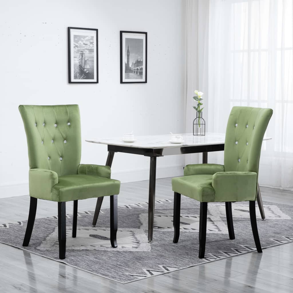 dining-chair-with-armrests-2-pcs-light-green-velvet At Willow and Wine USA!