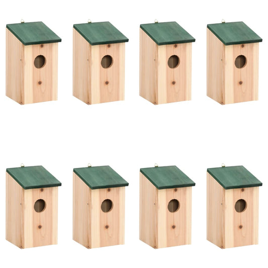 bird-houses-8-pcs-wood-4-7-x4-7-x8-7-813808 At Willow and Wine USA!