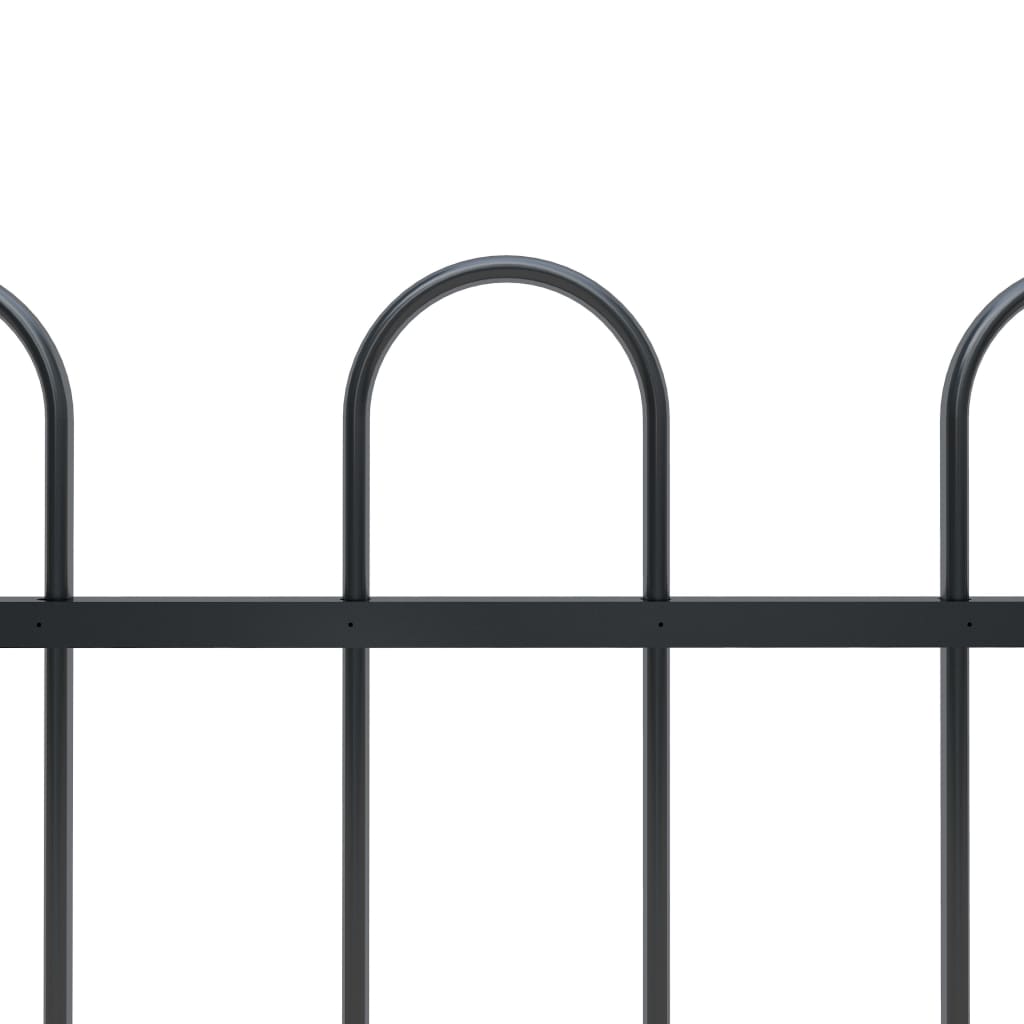 garden-fence-with-hoop-top-steel-50-2-black At Willow and Wine USA!