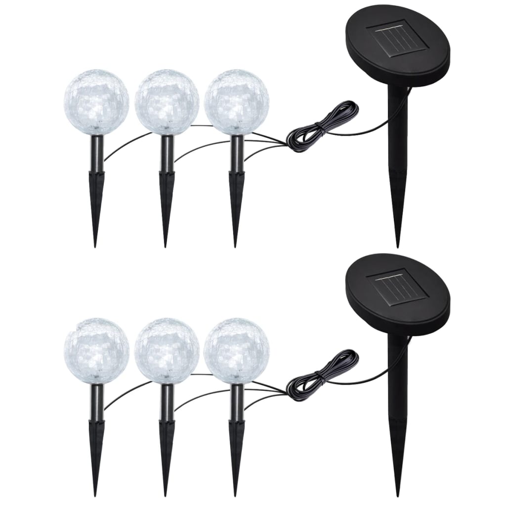 garden-lights-6-pcs-led-with-spike-anchors-solar-panels At Willow and Wine USA!