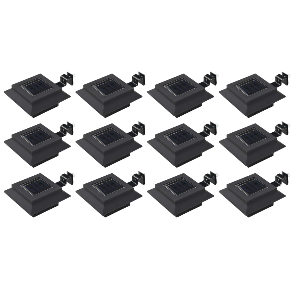 outdoor-solar-lamps-12-pcs-led-square-4-7-black At Willow and Wine USA!