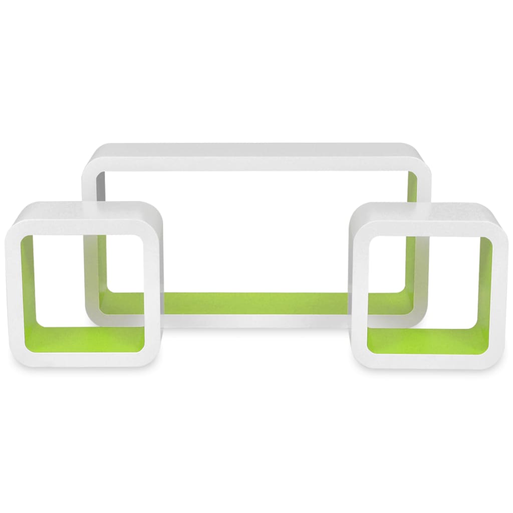 wall-cube-shelves-6-pcs-white-and-green-910787 At Willow and Wine USA!