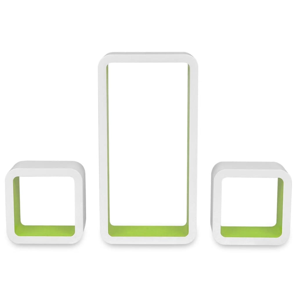 wall-cube-shelves-6-pcs-white-and-green-910787 At Willow and Wine USA!