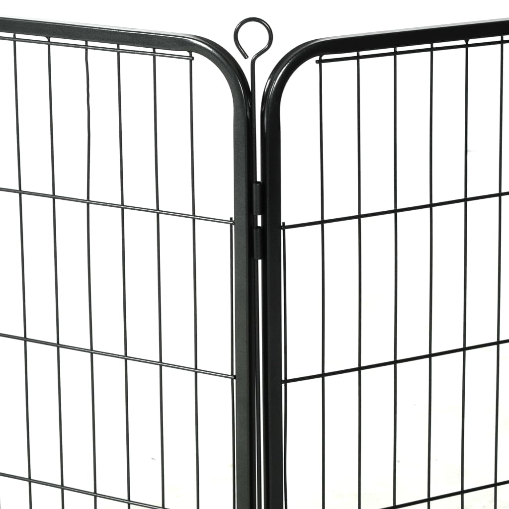 dog-playpen-16-panels-steel-31-5-x23-6-black At Willow and Wine USA!