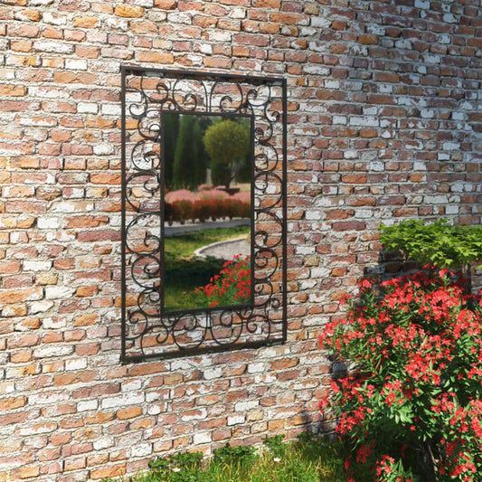 garden-wall-mirror-rectangular-19-6-x31-4-black At Willow and Wine USA!