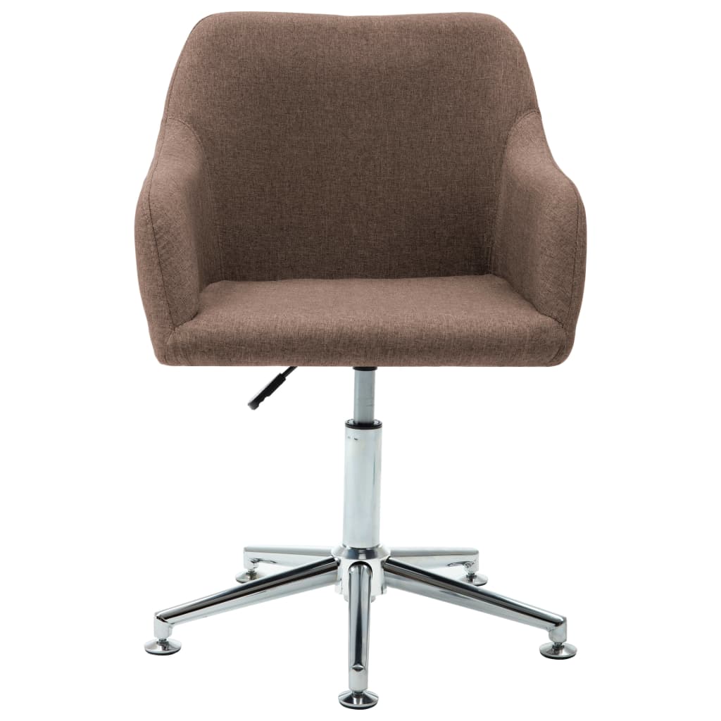 swivel-office-chair-brown-fabric At Willow and Wine USA!