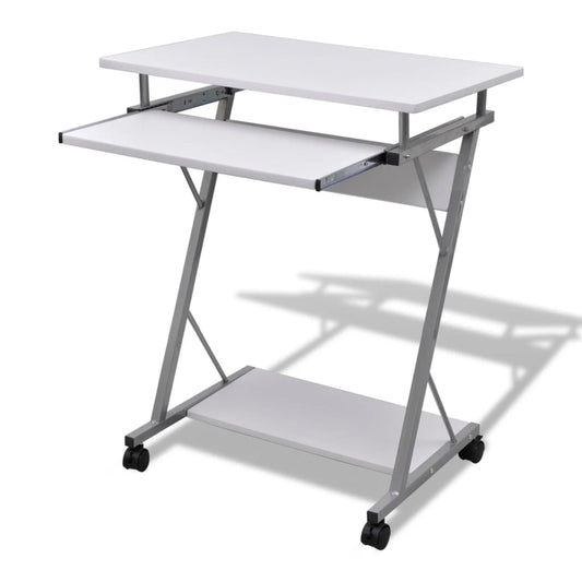 compact-computer-desk-with-pull-out-keyboard-tray-white At Willow and Wine USA!