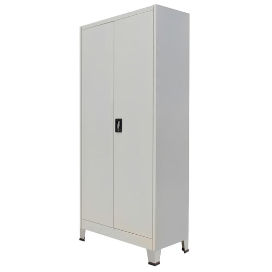 office-cabinet-with-2-doors-steel-35-4-x15-7-x70-9-gray At Willow and Wine USA!