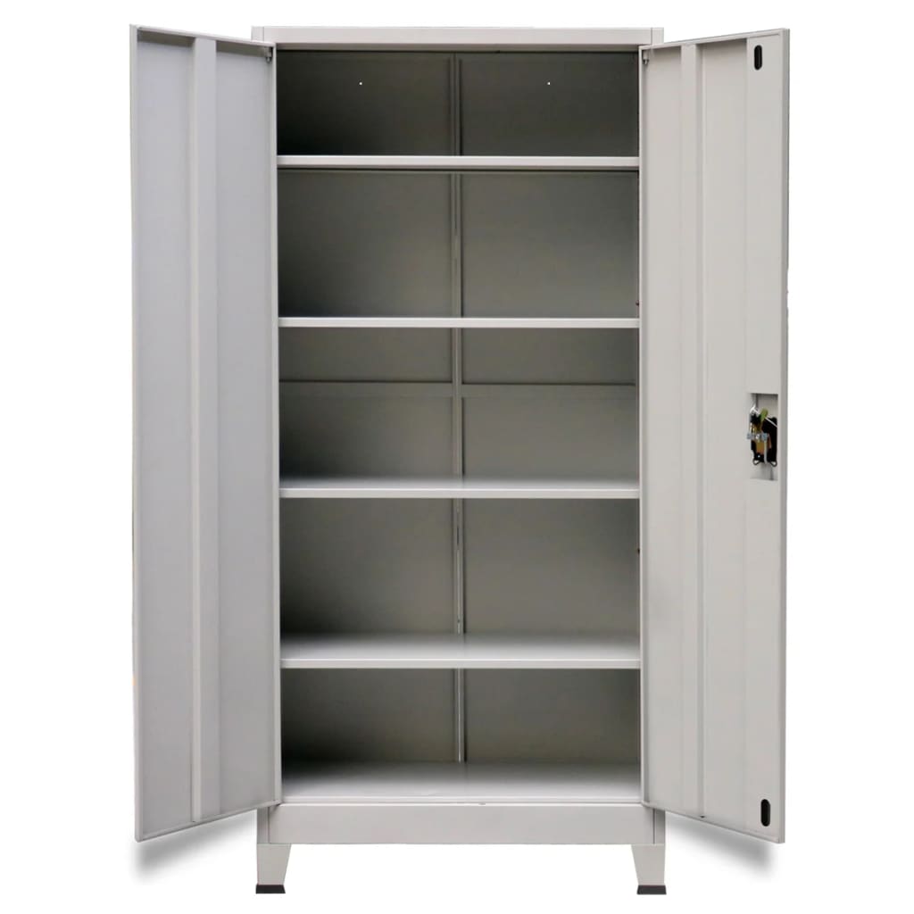 office-cabinet-with-2-doors-steel-35-4-x15-7-x70-9-gray At Willow and Wine USA!