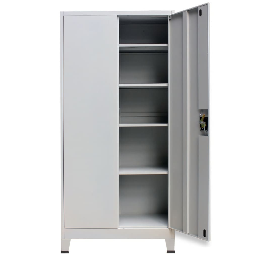 office-cabinet-with-2-doors-steel-35-4-x15-7-x70-9-gray At Willow and Wine USA!