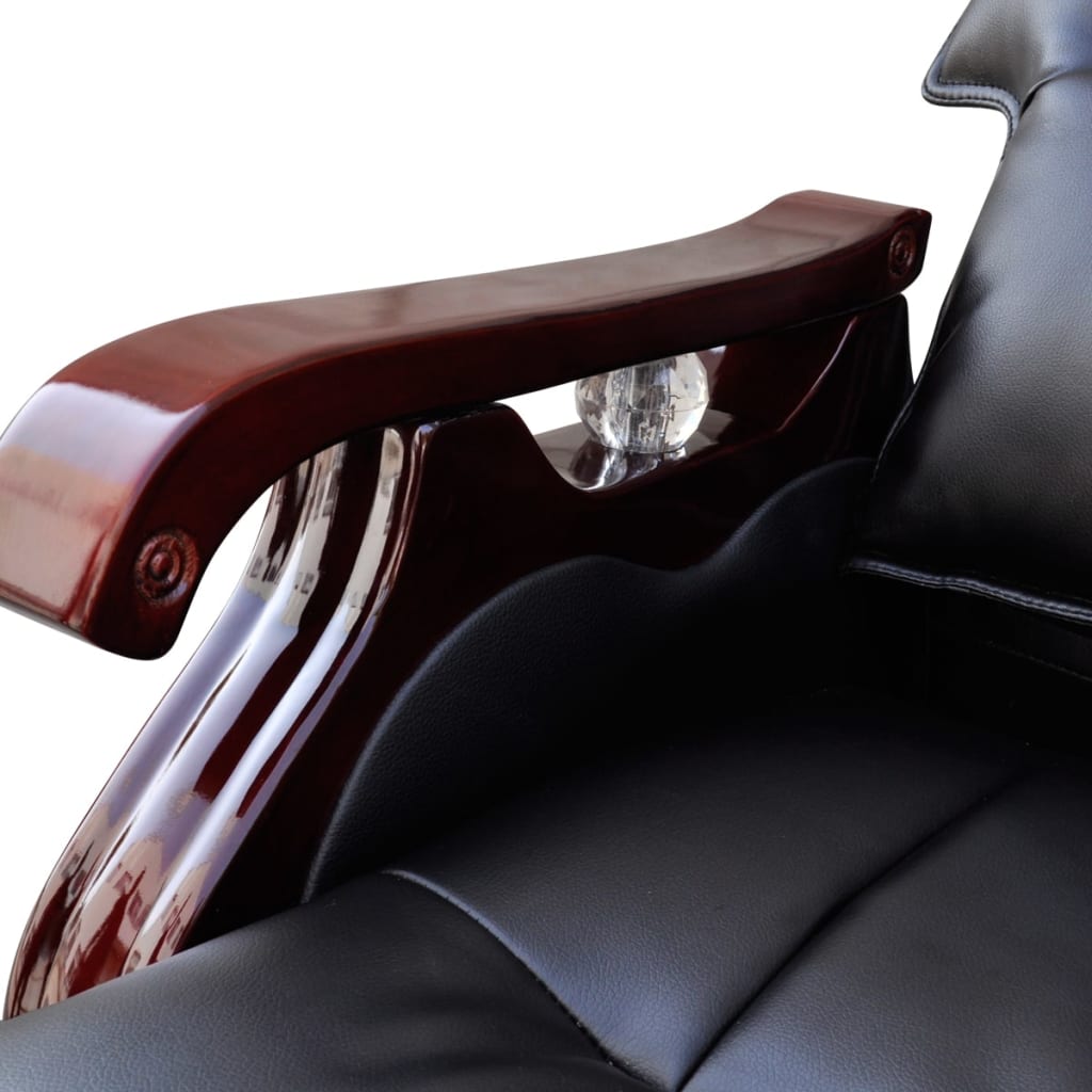 black-top-real-leather-adjustable-massage-office-chair At Willow and Wine USA!