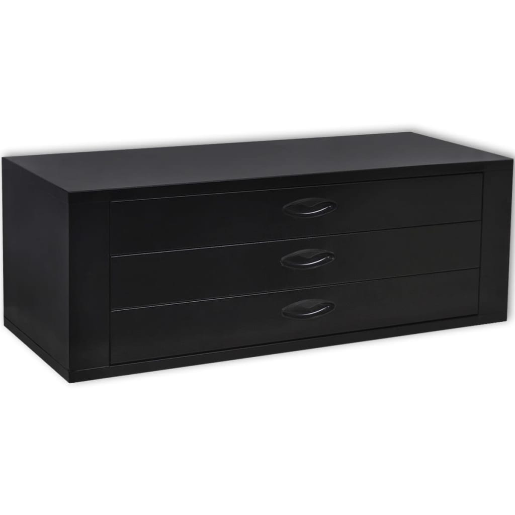 metal-tool-chest-3-drawers-black At Willow and Wine USA!