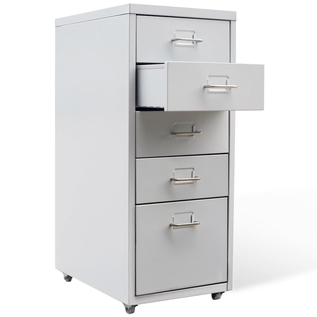 file-cabinet-with-5-drawers-gray-27-steel At Willow and Wine USA!