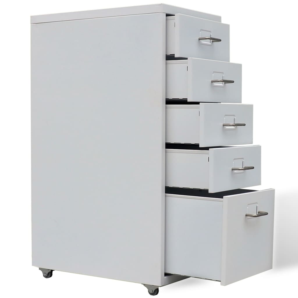 file-cabinet-with-5-drawers-gray-27-steel At Willow and Wine USA!