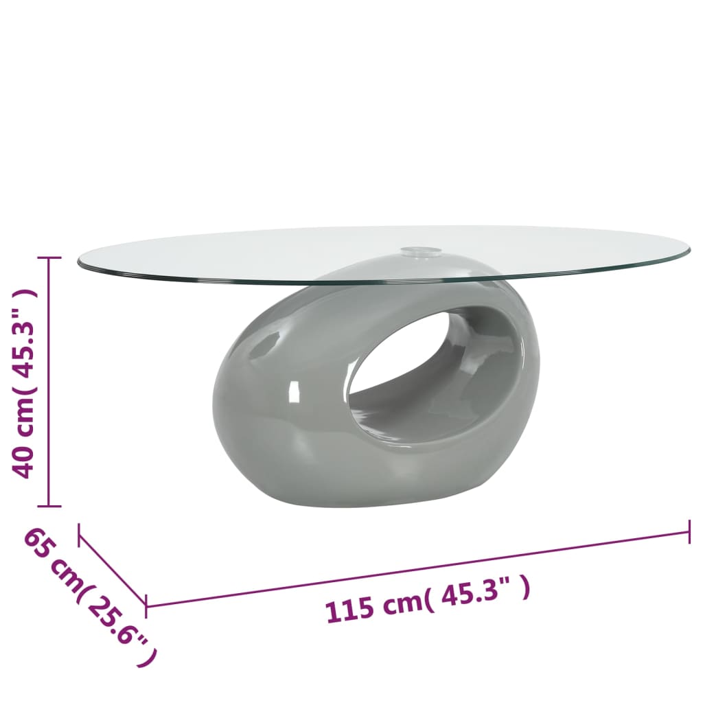 coffee-table-with-oval-glass-top-high-gloss-gray At Willow and Wine USA!