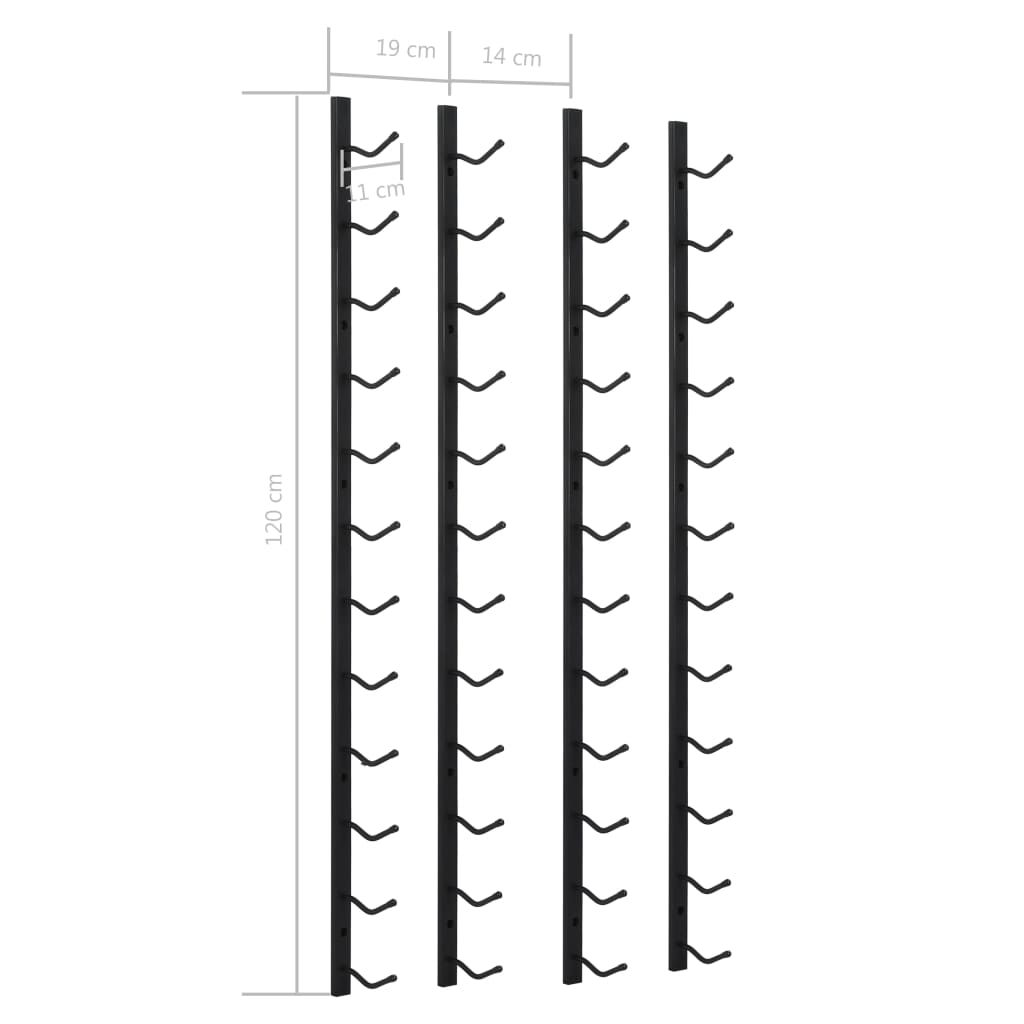 wall-mounted-wine-racks-for-12-bottles-2-pcs-black-iron At Willow and Wine USA!