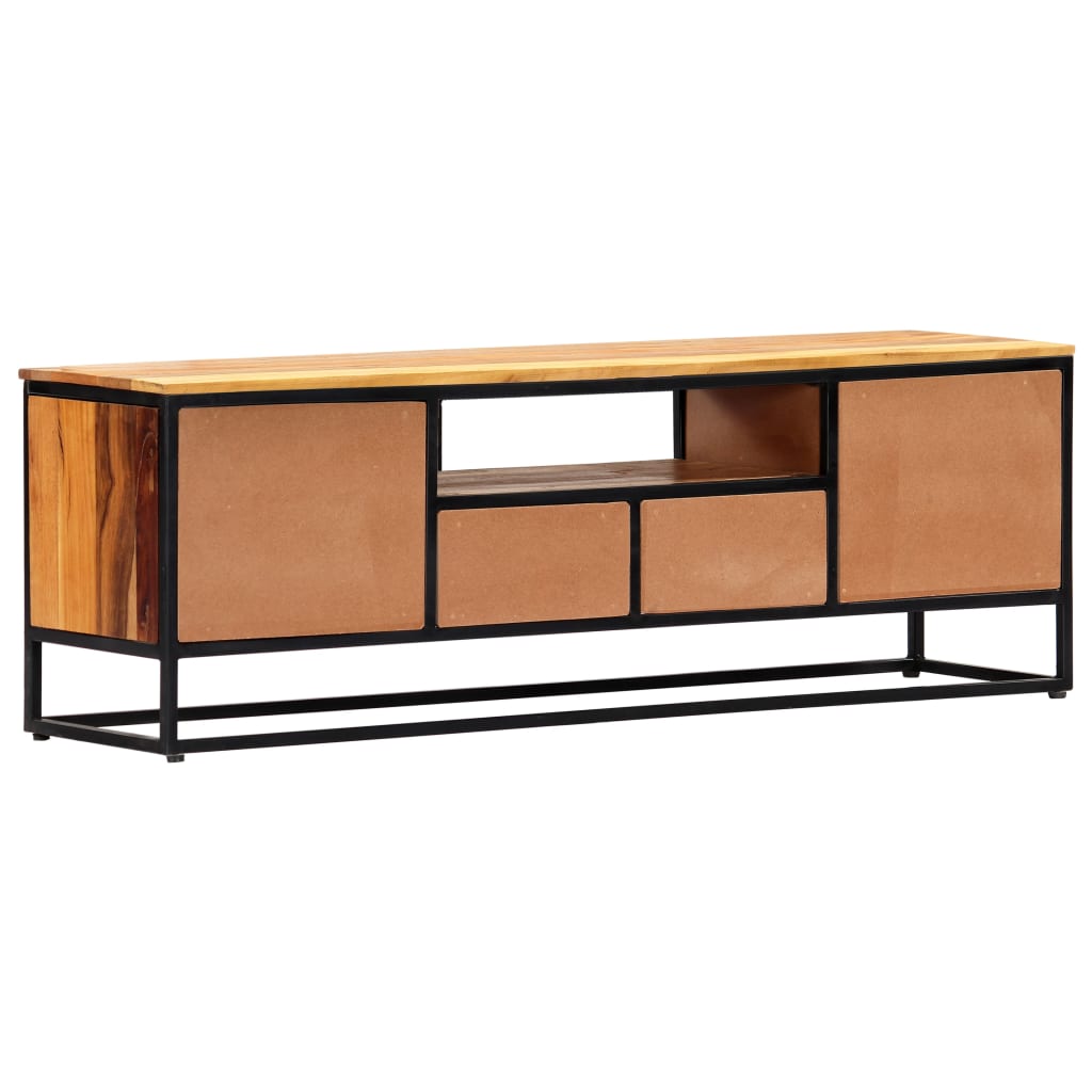 tv-stand-47-2-x11-8-x15-7-solid-wood-reclaimed-and-steel At Willow and Wine USA!