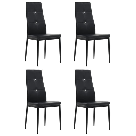 dining-chairs-4-pcs-black-faux-leather-2 At Willow and Wine USA!