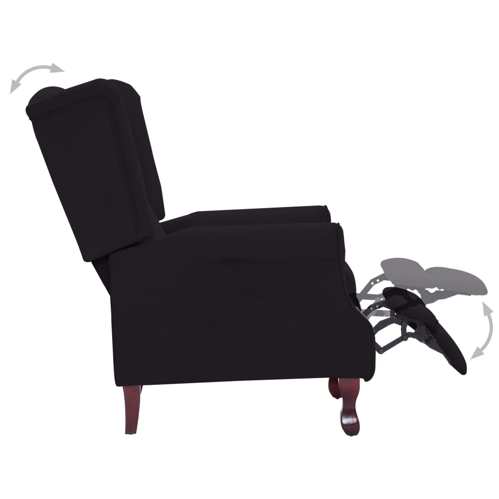 Recliner Black Fabric