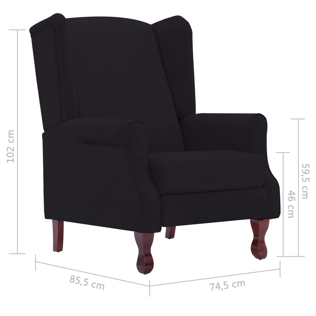 Recliner Black Fabric