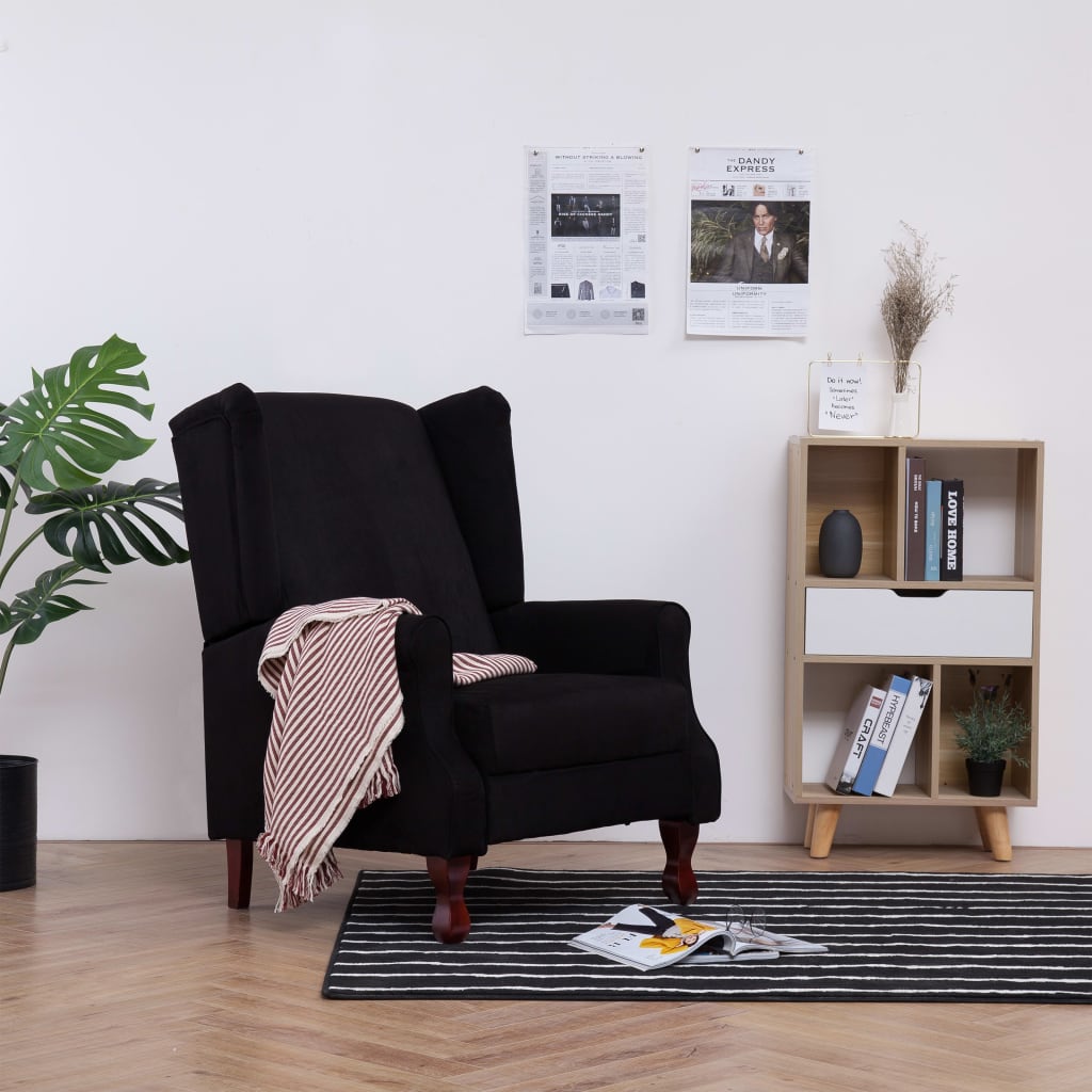 Recliner Black Fabric