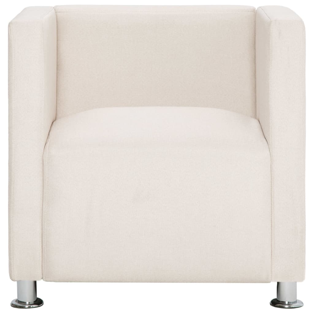 Cube Armchair Cream Fabric