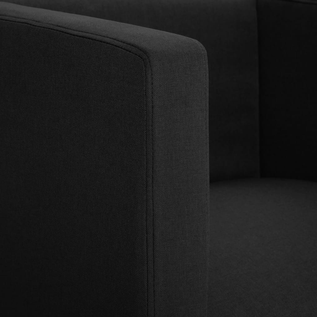 Cube Armchair Black Fabric