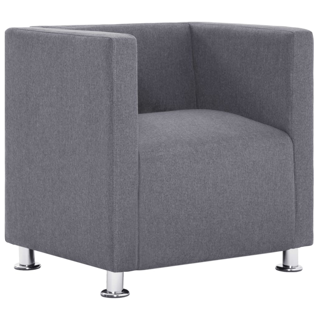 cube-armchair-light-gray-fabric At Willow and Wine USA!