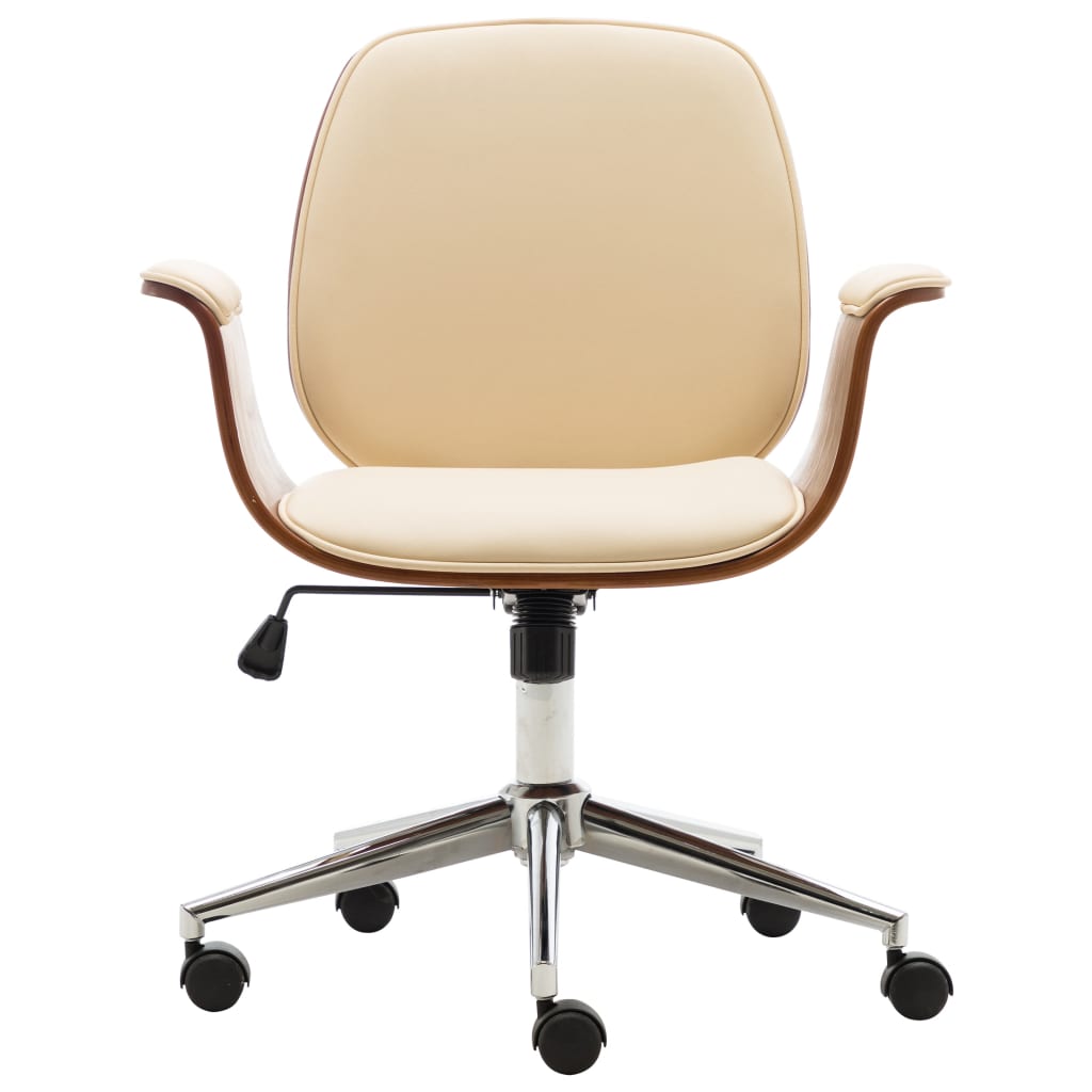 office-chair-cream-bent-wood-and-faux-leather At Willow and Wine USA!
