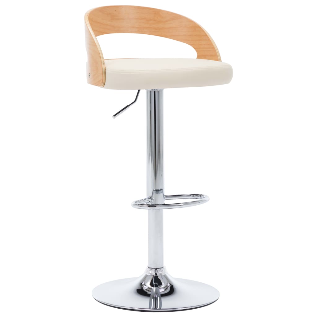 bar-stools-2-pcs-cream-faux-leather-and-bentwood At Willow and Wine USA!