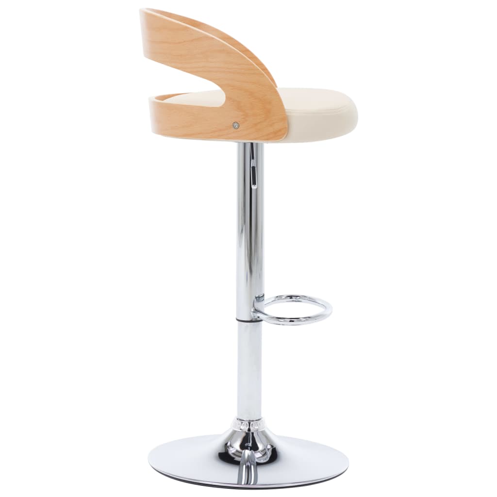 bar-stools-2-pcs-cream-faux-leather-and-bentwood At Willow and Wine USA!