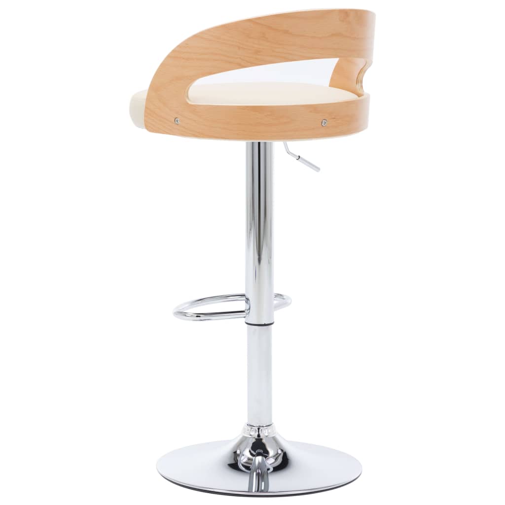 bar-stools-2-pcs-cream-faux-leather-and-bentwood At Willow and Wine USA!