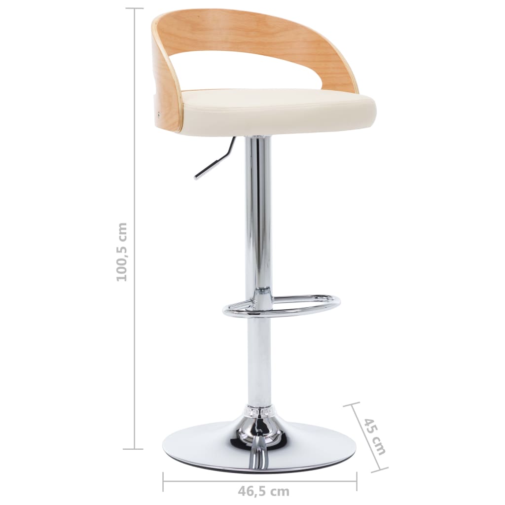 bar-stools-2-pcs-cream-faux-leather-and-bentwood At Willow and Wine USA!