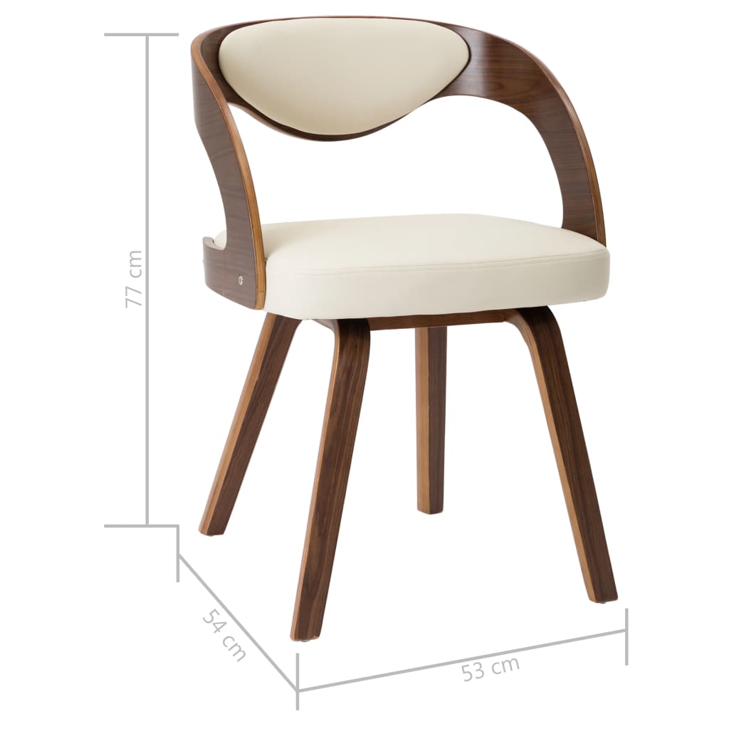 dining-chairs-2-pcs-cream-bent-wood-and-faux-leather At Willow and Wine USA!