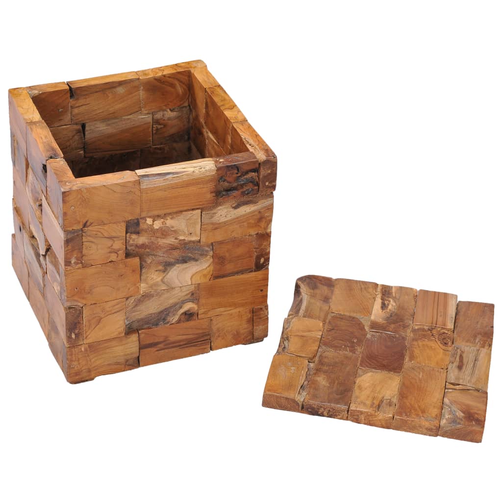 storage-stool-solid-teak-wood At Willow and Wine USA!