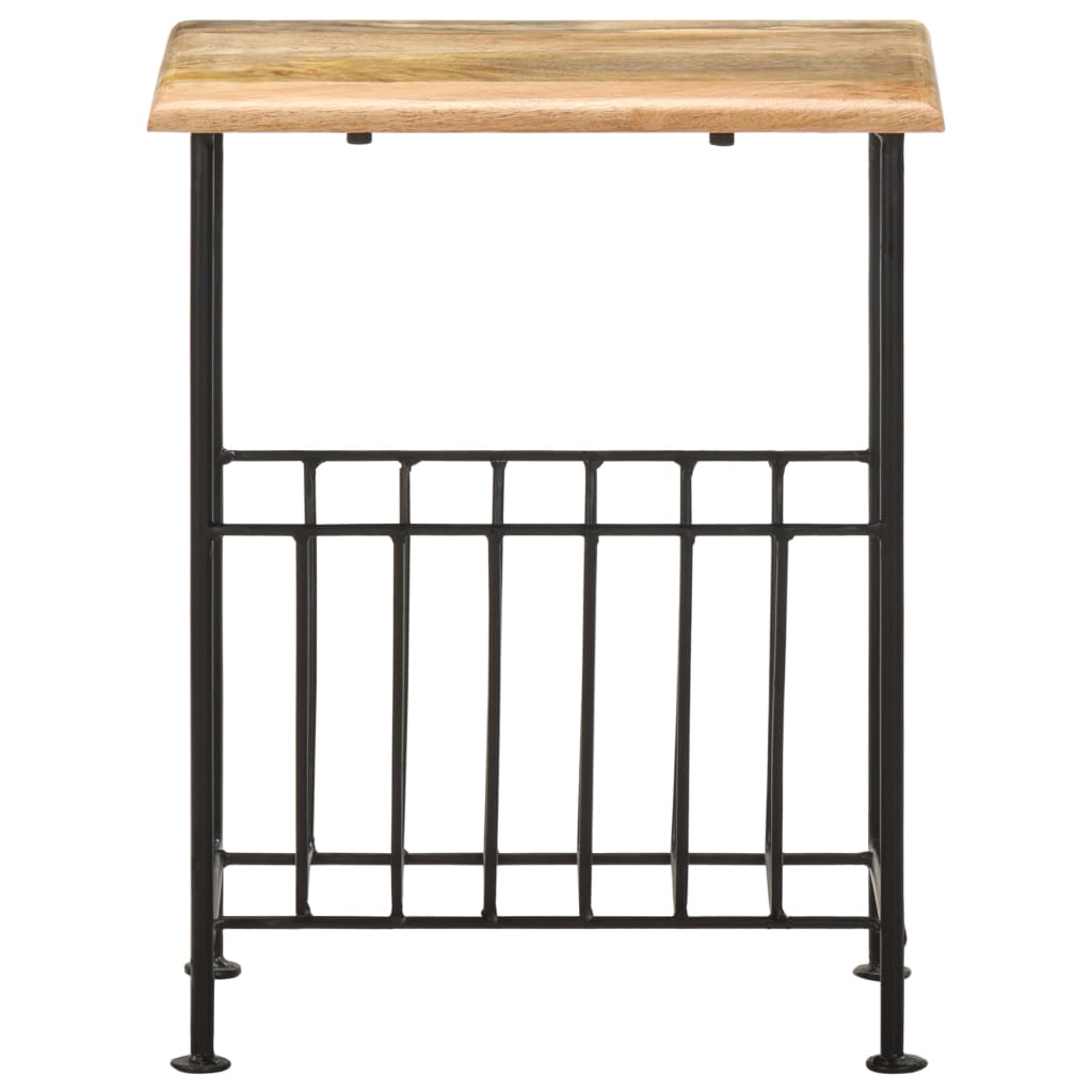 magazine-rack-15-7-x11-8-x19-7-solid-mango-wood-and-steel At Willow and Wine USA!