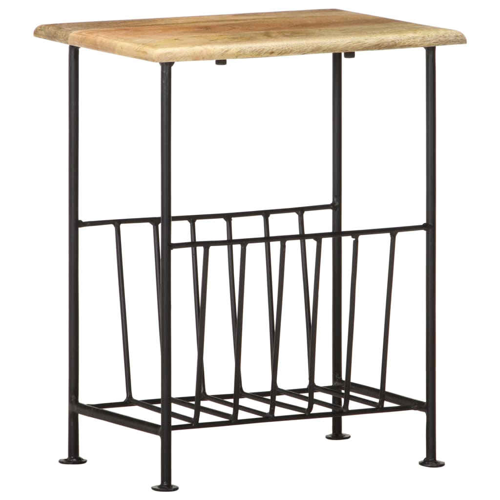 magazine-rack-15-7-x11-8-x19-7-solid-mango-wood-and-steel At Willow and Wine USA!