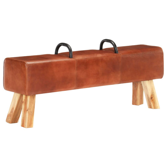 vintage-turnbock-bench-with-handles-real-goat-leather At Willow and Wine USA!