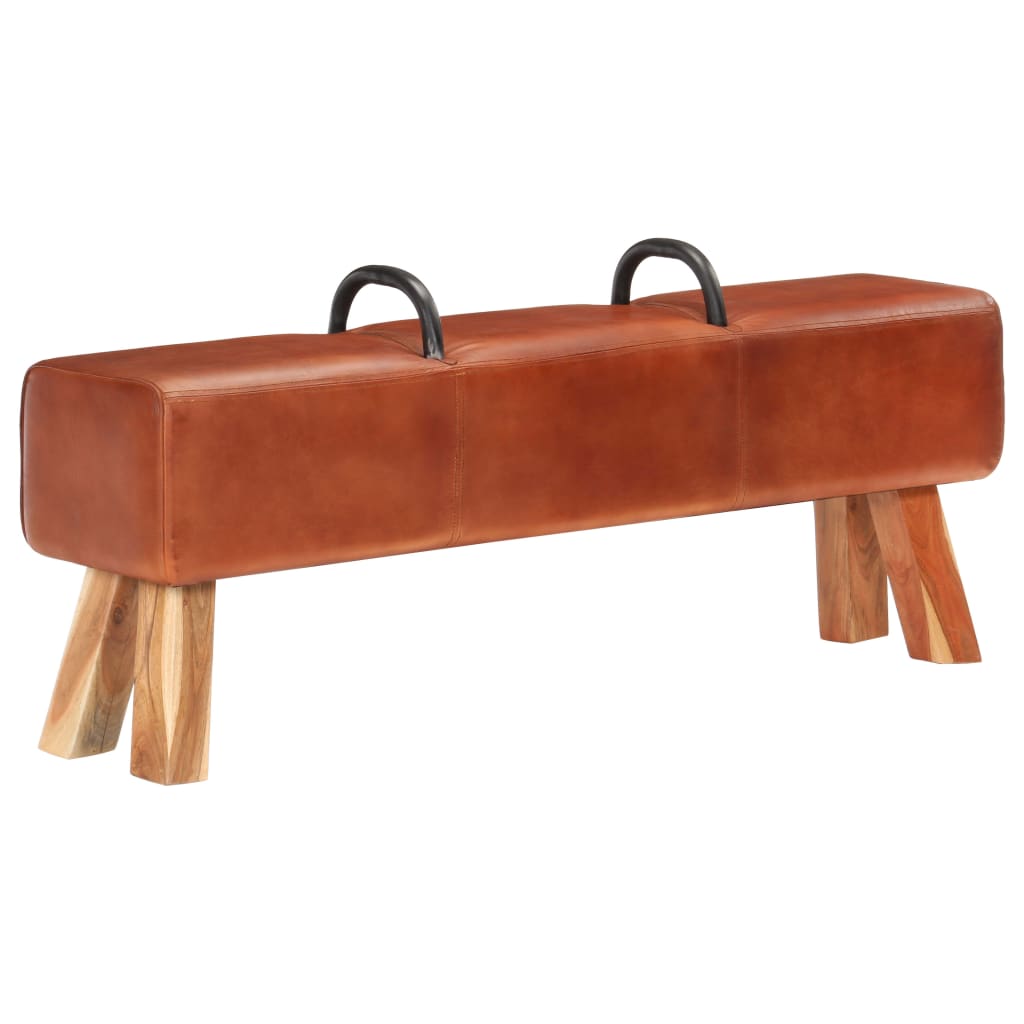 vintage-turnbock-bench-with-handles-real-goat-leather At Willow and Wine USA!