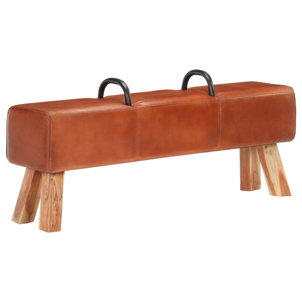 vintage-turnbock-bench-with-handles-real-goat-leather At Willow and Wine USA!