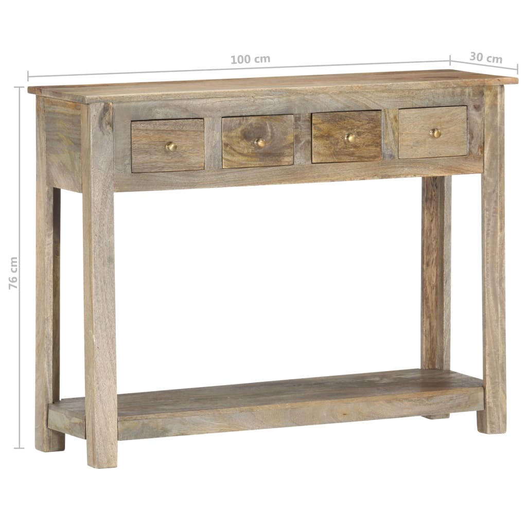 Console Table 39.4"x11.8"x29.9" Solid Mango Wood