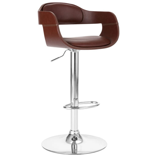 bar-stool-brown-faux-leather At Willow and Wine USA!