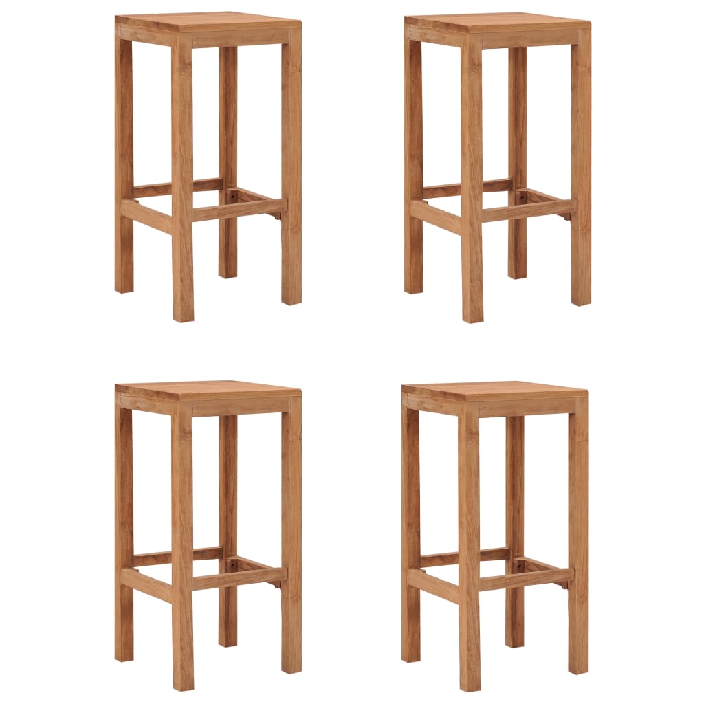 bar-stools-4-pcs-solid-wood-teak At Willow and Wine USA!