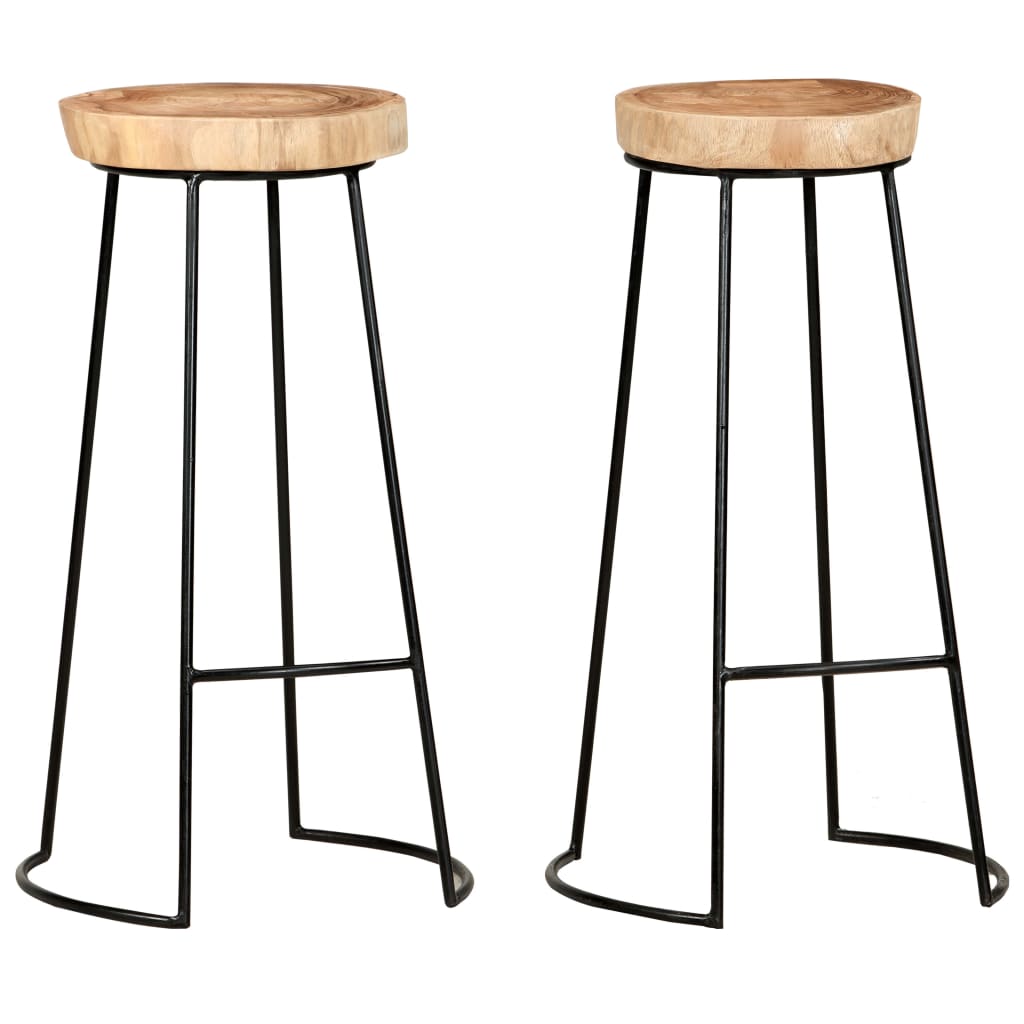 bar-stools-2-pcs-solid-acacia-wood-2 At Willow and Wine USA!