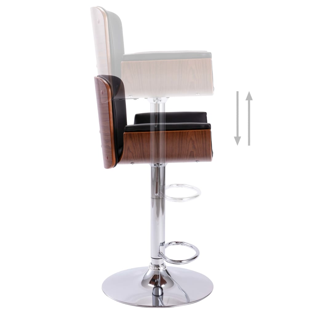 bar-stool-black-faux-leather At Willow and Wine USA!