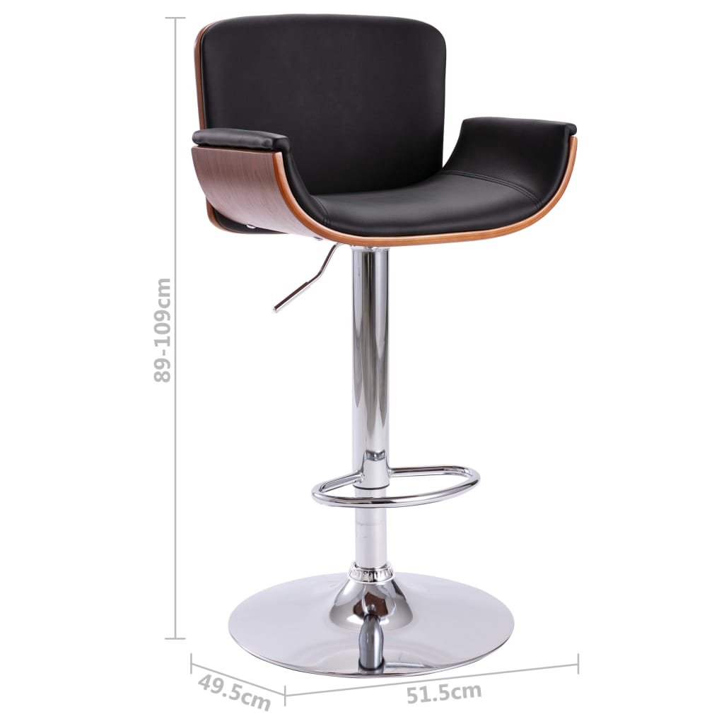 bar-stool-black-faux-leather At Willow and Wine USA!