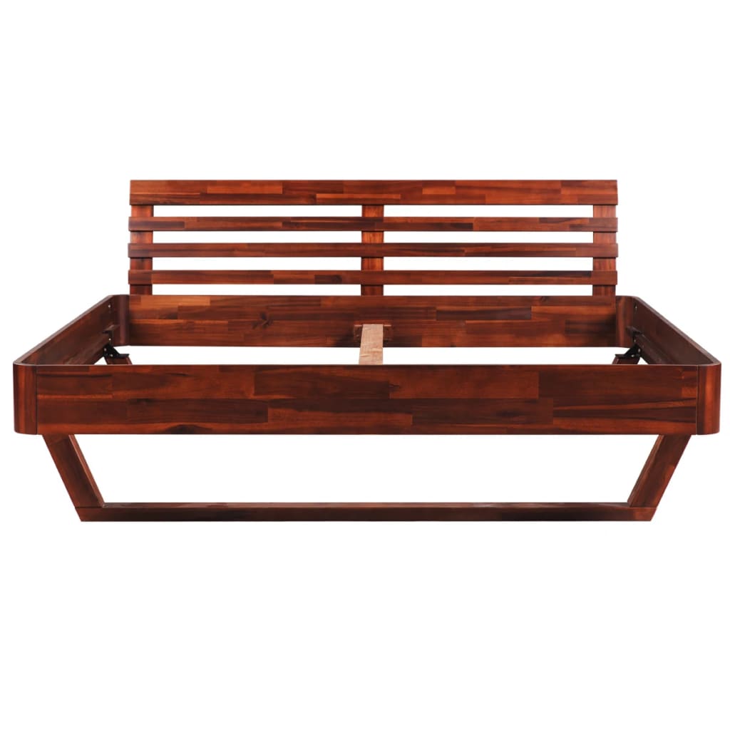 Bed Frame Solid Acacia Wood 70.9"x78.7"