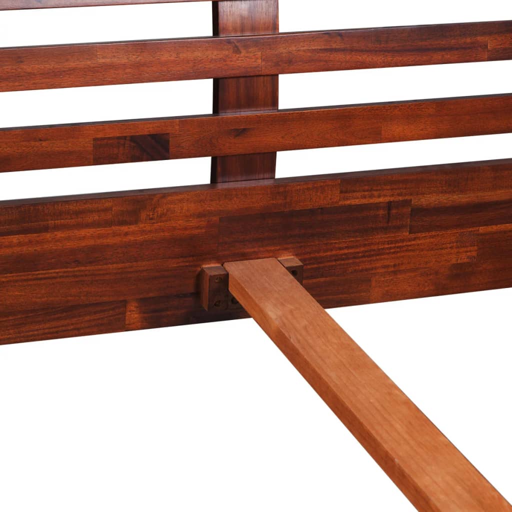 Bed Frame Solid Acacia Wood 70.9"x78.7"