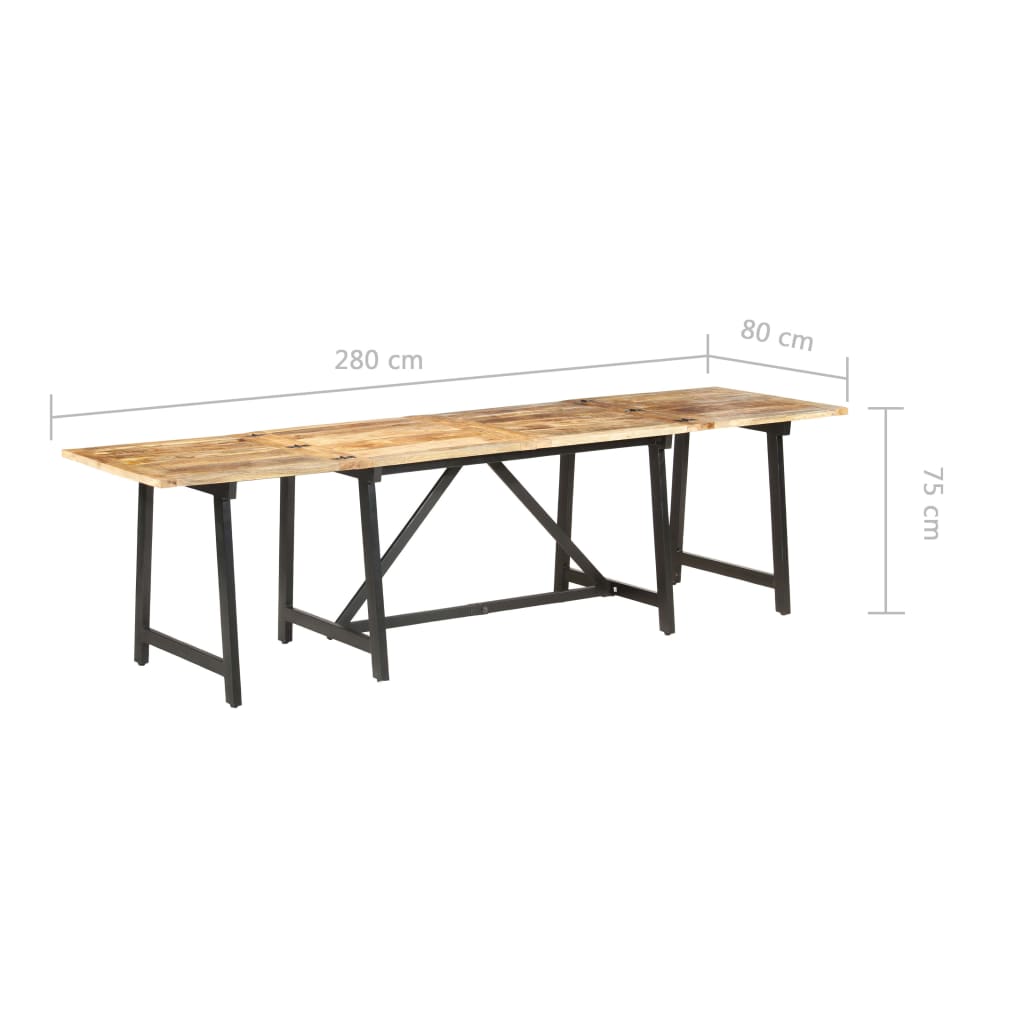 Extendable Dining Table 110.2"x31.5"x29.5" Solid Mango Wood