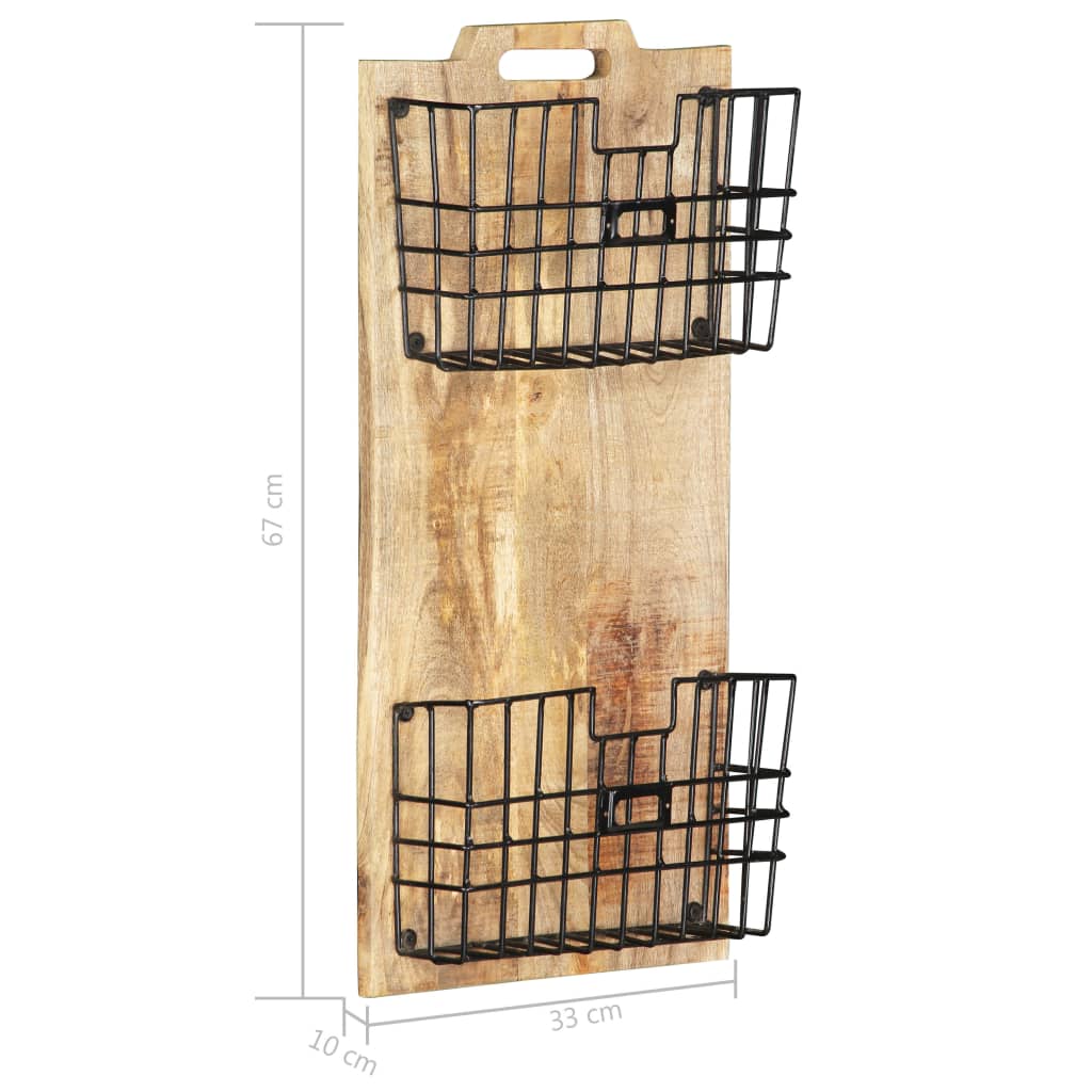 wall-mounted-magazine-rack-13-x3-9-x26-4-solid-rough-mango-wood At Willow and Wine USA!